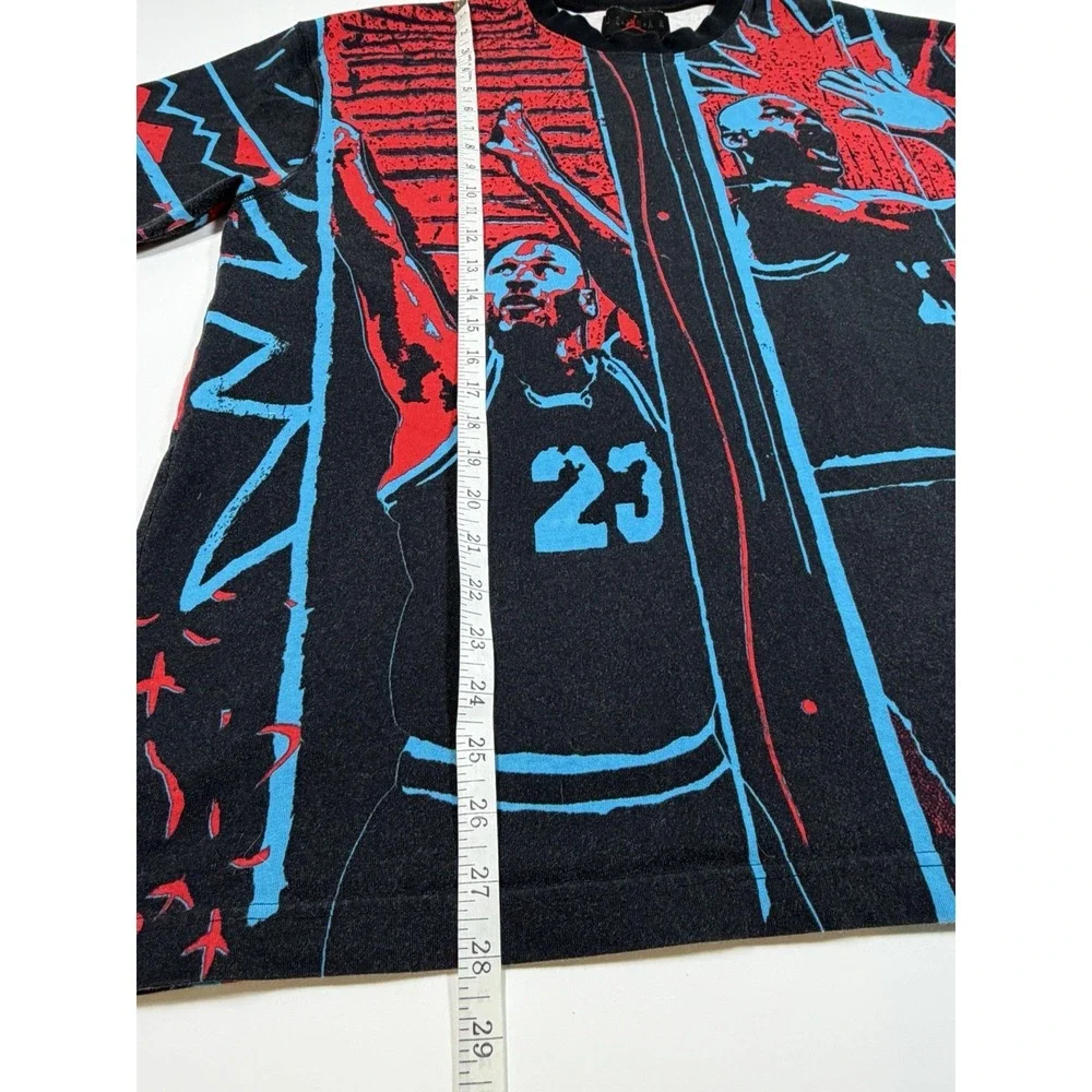 Nike Air Jordan DNA T-Shirt AOP Michael Jordan Blue Red Black CJ6093-657 Large